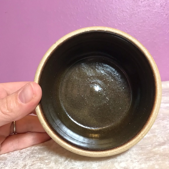 Conner Prairie Mini Ramekin Crock Pottery Blue Heart EUC Collectible Antique Fun - Picture 2 of 10